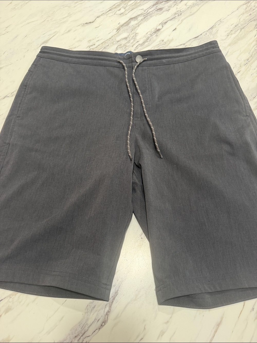 Men's Athletic Drawstring Shorts in Charcoal Gray